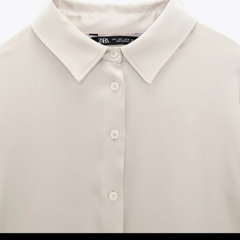 Last one Oversize satin effect blouse - Picture 5 of 6